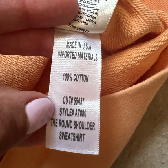 AGOLDE The Round Shoulder Sweatshirt, Sherbert - Medium, NWOT - Picture 6 of 7